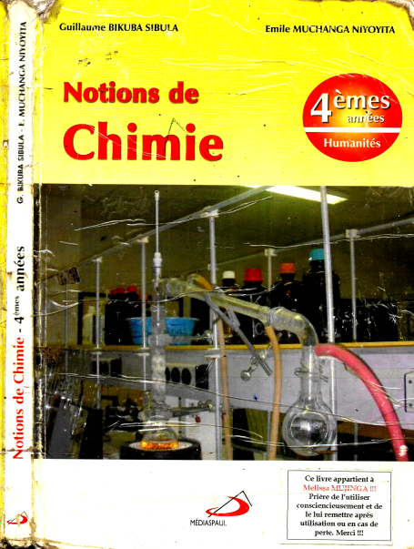 Manuel Notion de Chimie  4ème (2eme HSC)