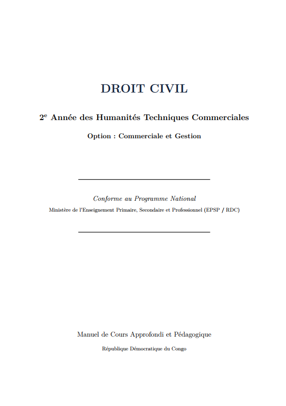 Manuel DROIT 2 ème  CG
