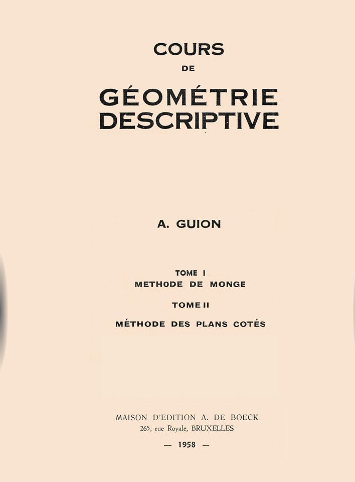 Manuel Géométrie descriptive Méthodes de Monge